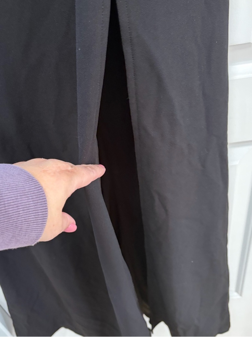 Lulus Infinitely Elegant NWT size Large Black Long Sleeve Maxi Dress Square Neck - Picture 10 of 13